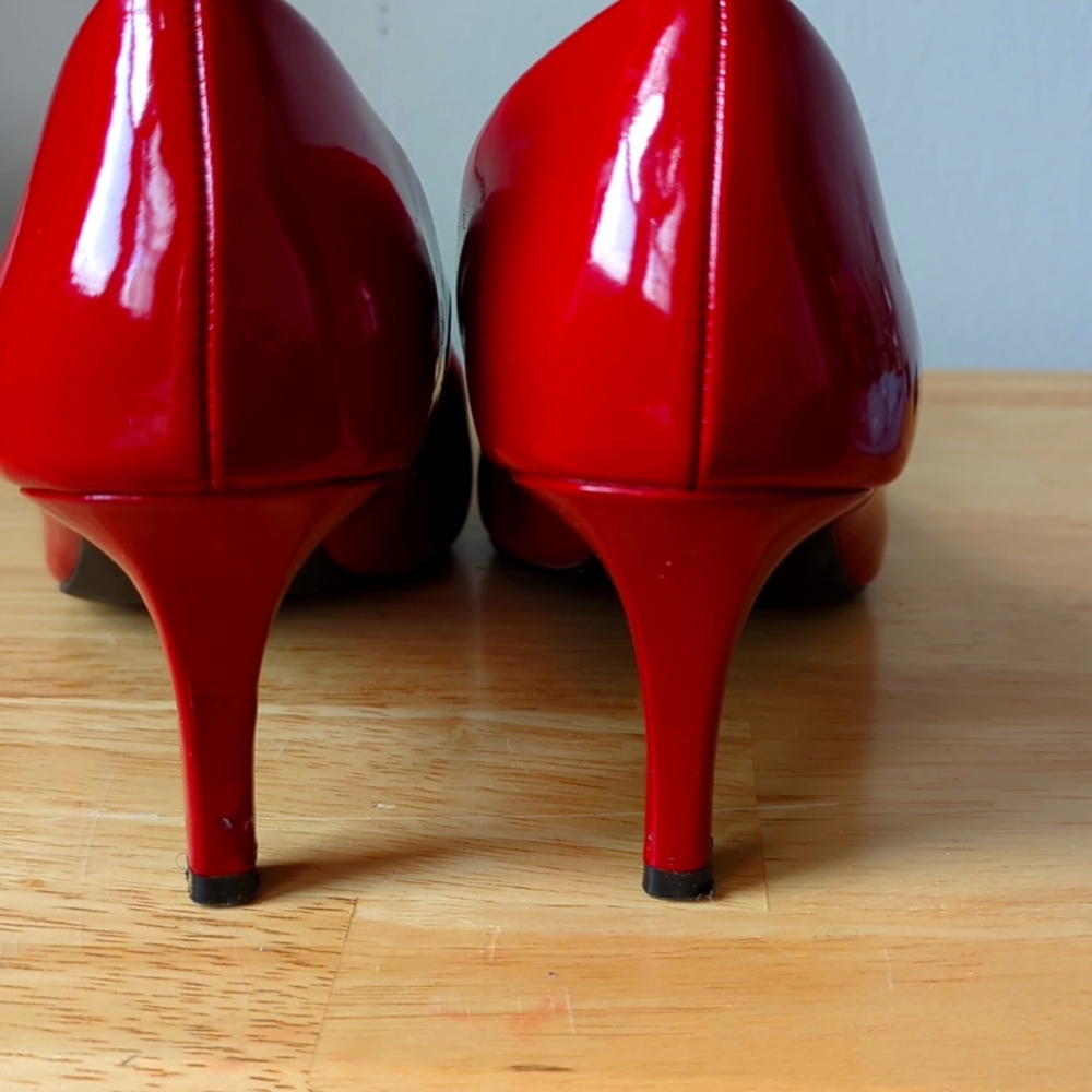 Red patent leather shoes Never Worn.